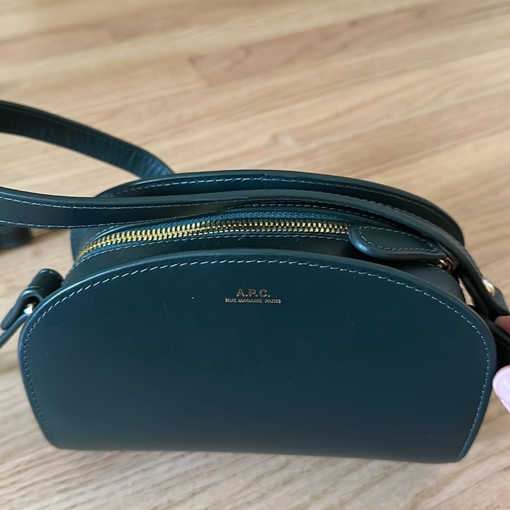 A.P.C. Demi-Lune Mini bag, green